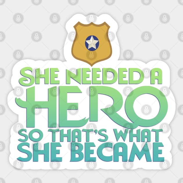 She Needed a Hero (Policy Bunny Version) Sticker by fashionsforfans